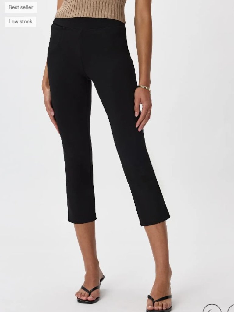 Quince Ultra-Stretch Ponte Kick Flare Pants, Black, Size M